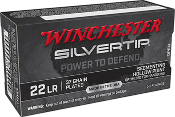 Winchester Ammu 132189 Winchester Ammo W22LRST Wildcat  22 LR 37 gr Silvertip Hollow Point 50 Bx/20 Cs