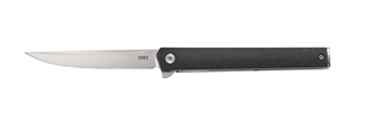 132338 Columbia River 7097 CEO Flipper 3.35" Folding Plain Satin AUS 8 Blade G10 Black