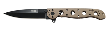 132346 Columbia River M16-03BK M-16 03BS 3.55" Folding Spear Point Plain Black Oxide 12
