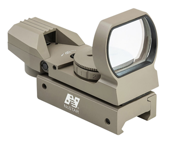 Ncstar / Vism 132550 NcStar D4RGT Red Dot  Tan Powder Coated 1x 24x34mm 3 MOA Dual Illuminated (Green