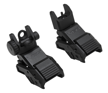 Ncstar / Vism 132557 NcStar VMARFLC Pro Sight Set Flip Up Black for AR-Platform