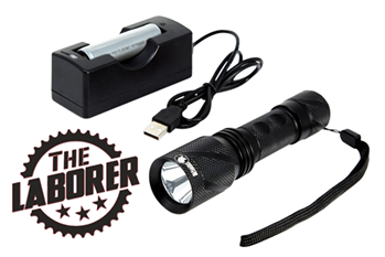 132700 Predator Tactics 97406 The Laborer Light Kit Matte Black Aluminum White 890 Lume
