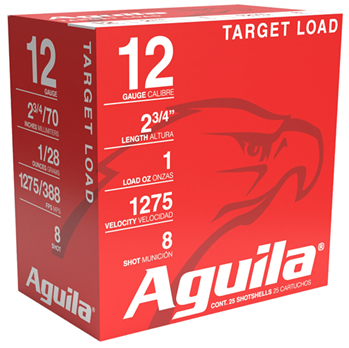 Aguila Ammuniti 132734 Aguila 1CHB1328 Competition  12 Gauge 2.75" 1 oz 8 Shot 25 Bx/ 10 Cs