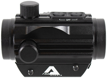 Aim Sports Inc 132812 Aim Sports RD120PE Micro Dot  Black Anodized 1x 20mm 5 MOA Dual (Red/Green) Illu