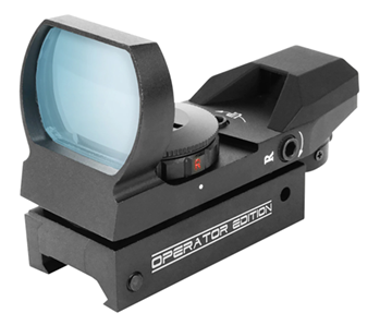 Aim Sports Inc 132813 Aim Sports RT40E1 Reflex Operator Edition Black Anodized 1x34mm Dual Illuminated
