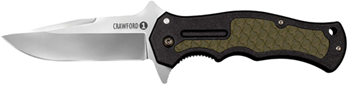 132844 Cold Steel CS-20MWC Crawford 1 3.50" Folding Plain 4034 Stainless Steel Blade Zy
