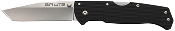 132847 Cold Steel CS-26WT Air Lite 3.50" Folding Tanto Plain AUS 10A Steel Blade Black