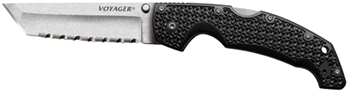 132853 Cold Steel CS29AXC Voyager XL 5.50" Folding Clip Point Plain AUS-10A SS Blade/Bl
