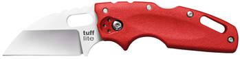 132861 Cold Steel CS20LTR Tuff Lite  2.50" Folding Clip Point Plain AUS-8A SS Blade/Red