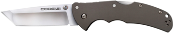 132864 Cold Steel CS-58PT Code 4  3.50" Folding Tanto Plain Polished Satin S35VN Blade