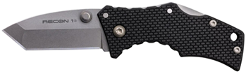 132872 Cold Steel CS27DT Recon 1 Micro 2" Folding Tanto Plain Stone Washed 4034 Stainle