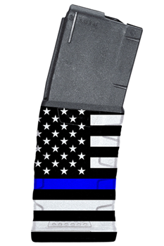 133003 Mission First Tactical EXDPM556-AMB1 Extreme Duty  Black with Blue Line American