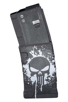 133005 Mission First Tactical EXDPM556-PSS-WH Extreme Duty  Black with White Punisher S