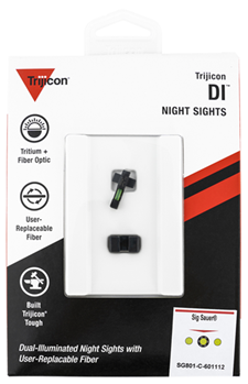 133126 Trijicon 601112 DI Night Sight Set Sig w/#8 Front & Rear Tritium/Fiber Optic Gre