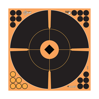 Allen 133269 EZ-Aim 15376 Splash Reactive Target Self-Adhesive Paper Black/Orange 12" Bullsey