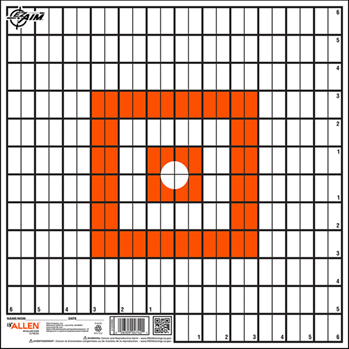 Allen 133279 EZ-Aim 15495 Paper Targets  Grid Paper Hanging 12" x 12" Orange/White 12 PK
