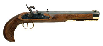 Traditions Inc KENTUCKY Traditions P1060 Kentucky Pistol Single Shot 50 Cal Percussion 10" Color Case Ha