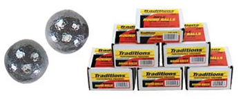 Traditions Inc 133536 Traditions A1644  Muzzleloader Balls 50 Cal Lead Ball 177 GR 100