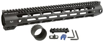 133748 Midwest Industries MICR30815  Combat Handguard AR-308/LR-308 Black Hardcoat Anod