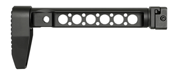 133752 Midwest Industries MISTAPSFLWS Buttstock with Folding Adaptor  Black Steel with