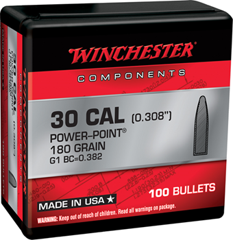 Winchester Ammu 133807 Winchester Ammo  Centerfire Rifle Reloading 308 Win .308 180 gr Power-Point (PP)