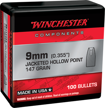 Winchester Ammu 133817 Winchester Ammo  Centerfire Handgun Reloading 9mm Subsonic .355 147 gr Jacketed