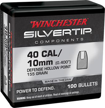 Winchester Ammu 133854 Winchester Ammo  Centerfire Handgun Reloading 40 S&W .400 155 gr Silvertip Hollo