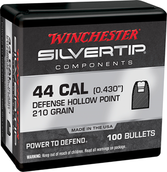 Winchester Ammu 133859 Winchester Ammo  Centerfire Handgun Reloading 44 Mag .430 210 gr Silvertip Hollo