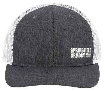 134373 Springfield Armory GEP2382 Flag Trucker Hat Black/Gray Adjustable Snapback OSFA