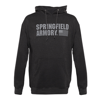 134399 Springfield Armory GEP1663S Springfield Flag Logo Men's Charcoal Gray Long Sleev