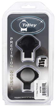 Talley Manufact 134889 Talley 930759 Scope Rings  Tikka T1X 1" Low Black