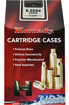 Hornady Mfg Co 135566 Hornady 86263 Unprimed Cases  6.5x55 Swedish Rifle Brass 50 Per Box