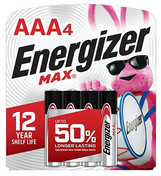 Rayovac (energi 135700 Energizer E92BP-4 AAA Max 1.5 volts Alkaline