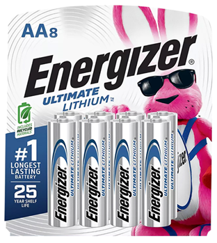 Rayovac (energi 135706 Energizer L91SBP-8.H3 AA Ultimate Lithium 1.5 volts Lithium