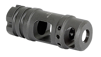 135884 Midwest Industries MIMB6 Muzzle Brake  Black Phosphate Steel with M14x1 LH Threa