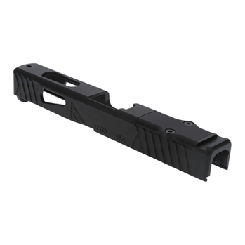 136100 Rival Arms RA-RA10P102A Precision Slide  with Front & Rear Serrations QPQ Black
