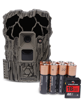 Gsm Outdoors 136264 Stealth Cam STC-QS20NGK Q Series Combo Kit Camo 20MP Resolution No Glow IR Flash