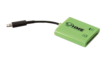 Gsm Outdoors 136272 HME HME-SDCRIOS Memory Card Reader iOS Fits iPhone/iPad Up To 256GB Black/Green