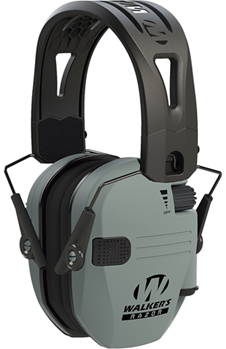 Gsm Outdoors 136285 Walker's GWP-RSEMRH-BGY Razor Slim Electronic Muff 23 dB Over the Head Polymer B