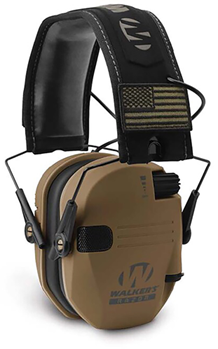 Gsm Outdoors 136295 Walker's GWP-RSEMPAT-BB Razor Patriot Muff 23 dB Over the Head Polymer Battle Br