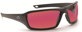 Gsm Outdoors 136312 Walker's GWPIKNFF2ROS Ballistic Eyewear IKON Forge Rose Lens with Matte Black Fu