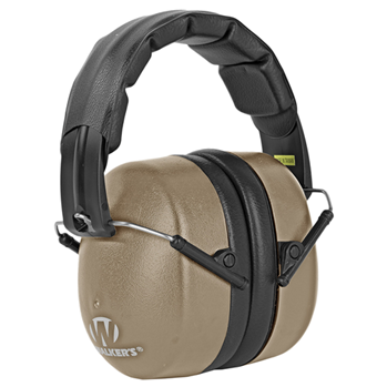 Gsm Outdoors 136326 Walker's GWP-EXFM3-FDE Range Premium Shooting Muff 30 dB Folding Polymer Flat Da