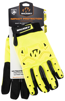 Gsm Outdoors 136340 Walker's GWP-SF-HVFFIL2-XL Impact Protection Gloves Yellow/Black Synthetic/Synth