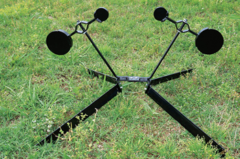 Gsm Outdoors 136355 Viking Solutions VKSVST001 Dual Spinner Target Rimfire Pistol/Rifle Black AR500