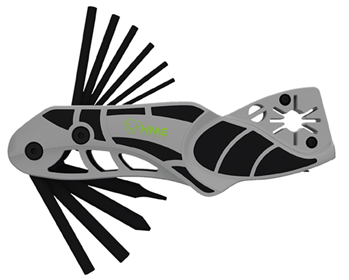 Gsm Outdoors 136360 HME HME-ATWRBH 14-In-1 Archery Multi-Tool Black/Gray Metal Folding Metal