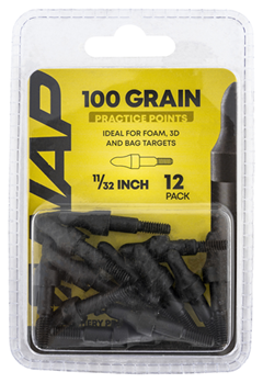 Gsm Outdoors 136391 NAP NAP-60-P3DP-1132 3D Practice Points Field Tips Fixed 100 grain Black
