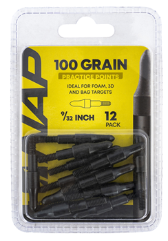 Gsm Outdoors 136395 NAP NAP-60-P3DP-932 3D Practice Points Field Tips Fixed 100 grain Black