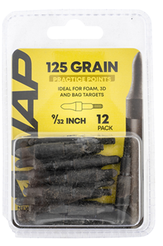 Gsm Outdoors 136396 NAP NAP-60-P3DP-932X 3D Practice Points Field Tips Fixed 125 grain Black