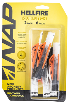 Gsm Outdoors 136411 NAP NAP-60-034 Quickfletch Hellfire Fletching White/Orange/Orange