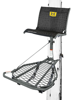 Gsm Outdoors 136420 Hawk HWK-HF2033 Helium Kickback LVL Hang-On Black Aluminum 26" W x 31.50" D